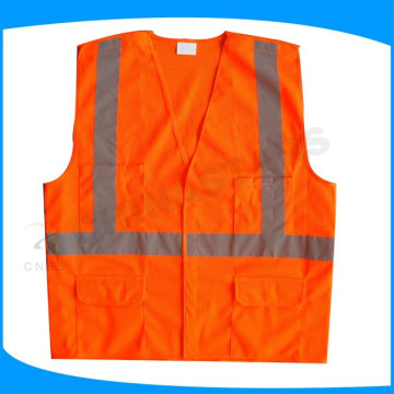 ANSI Sicherheitsweste, orange Farbe 5 Punkt Breakaway Sicherheitsweste, PPE Kleidung Lieferanten